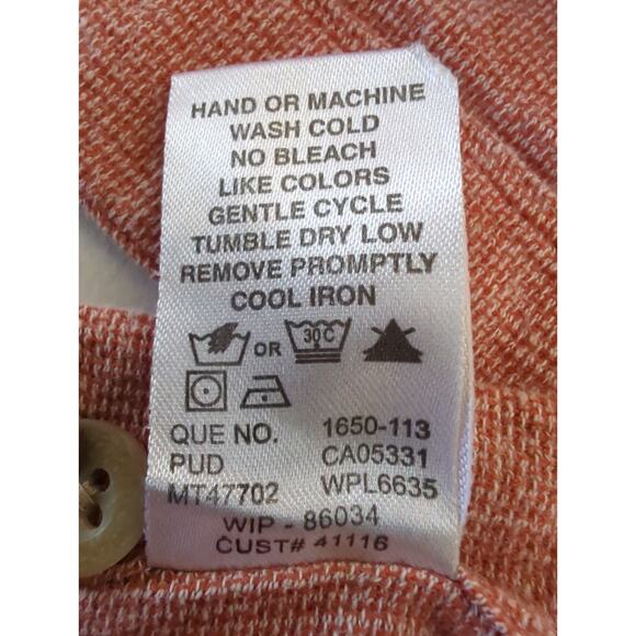 Woolrich Woven Orange Pap 100% Cotton Button Up Short Sleeve Shirt Men Size XXL - Picture 7 of 8